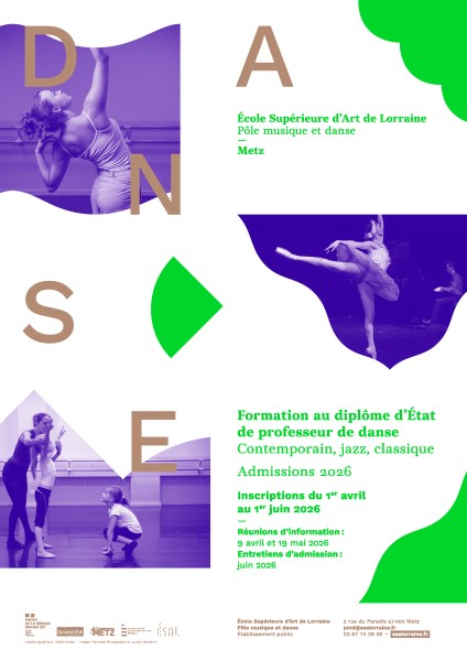Affiche danse 2026, design Céline Kriebs