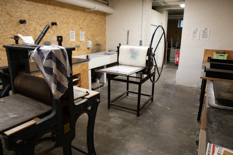 Atelier gravure, photographie de Chrisline Coutant, ©ÉSAL 2023