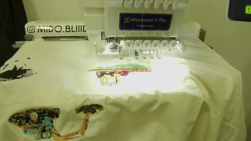 Brodeuse électrique à Bliiida, Workshop Metz / Épinal, novembre 2024, © ÉSAL