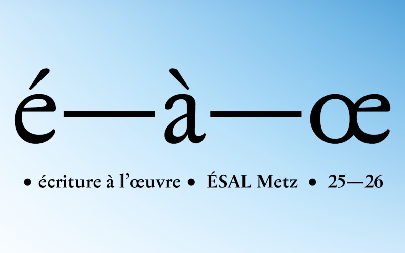 Post diplôme Écriture à l'Œuvre