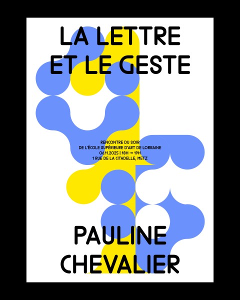 Caractères typo : prélettres by Eloisa Perez et Peom editions. Visuel : étudiant·es de 2e année Communication, accompagné·es par Marie L'écrivain et Léo Coquet.