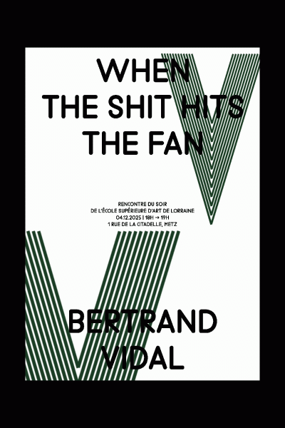 Caractères typo : prélettres by Eloisa Perez et Peom editions. Visuel : étudiant·es de 2e année Communication, accompagné·es par Marie L'écrivain et Léo Coquet.